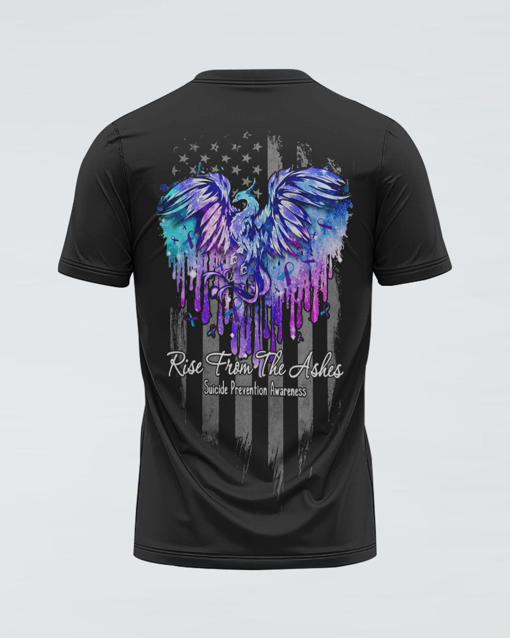 Rise From The Ashes Flag Women's Suicide Prevention Awareness Tshirt