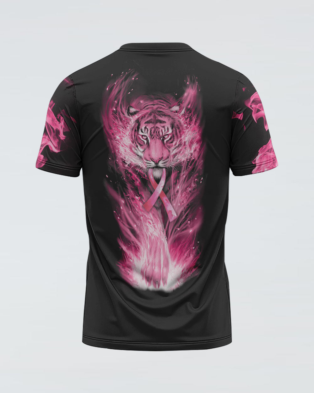 Fire Tiger Women's Breast Cancer Awareness Tshirt
