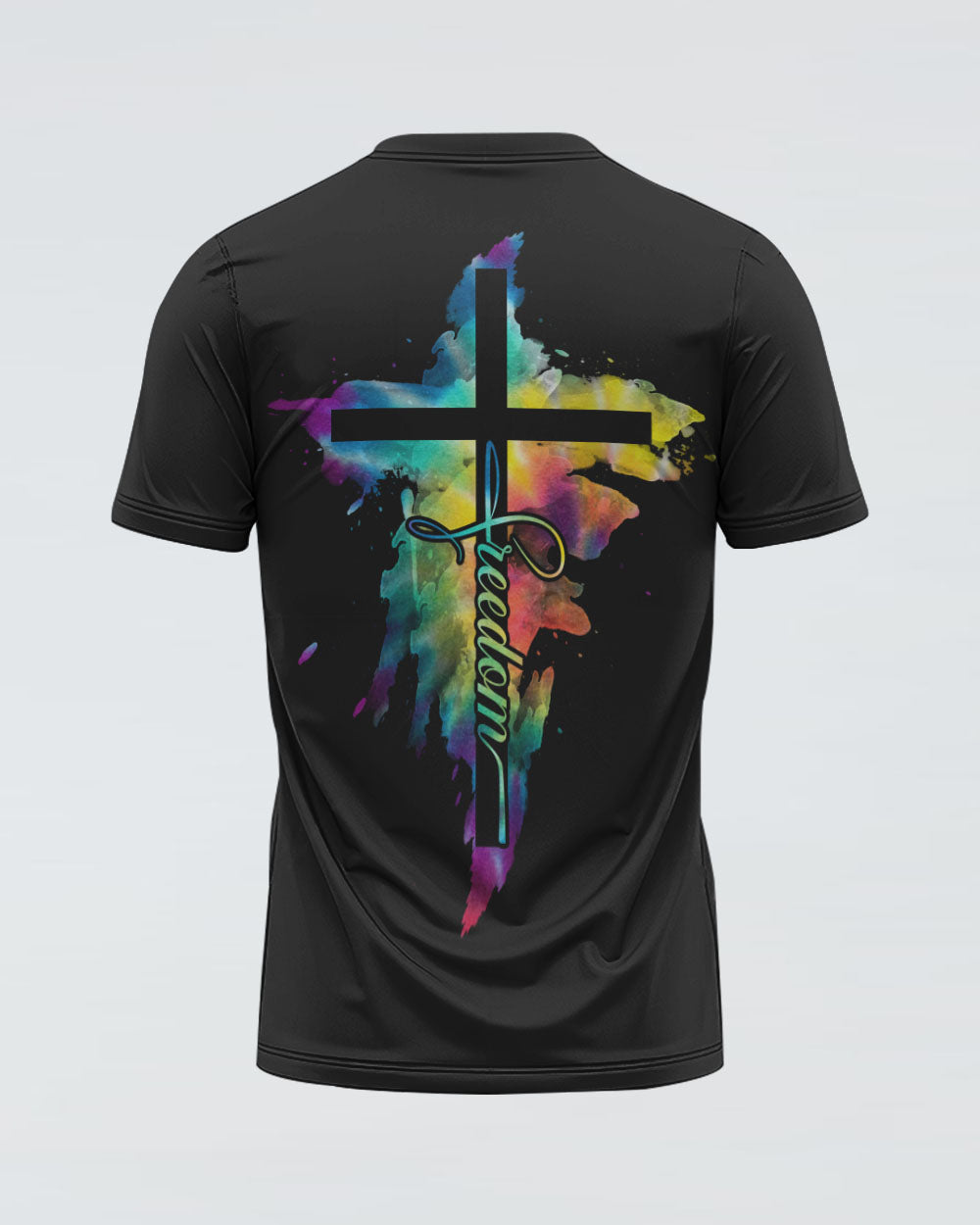 Freedom Cross Painting Women's Christian Tshirt