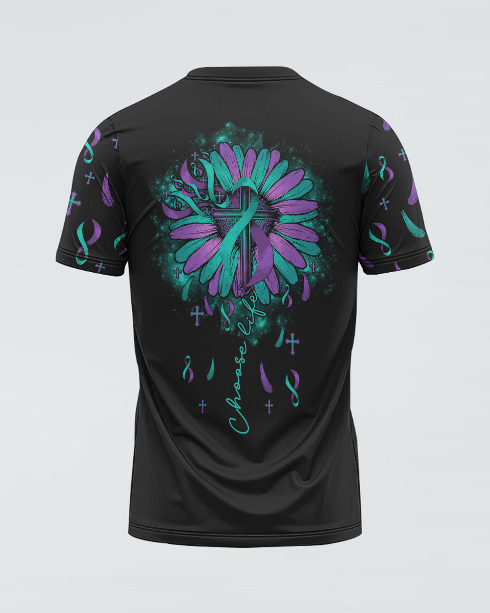 Choose Life Sunflower Women's Suicide Prevention Awareness Tshirt