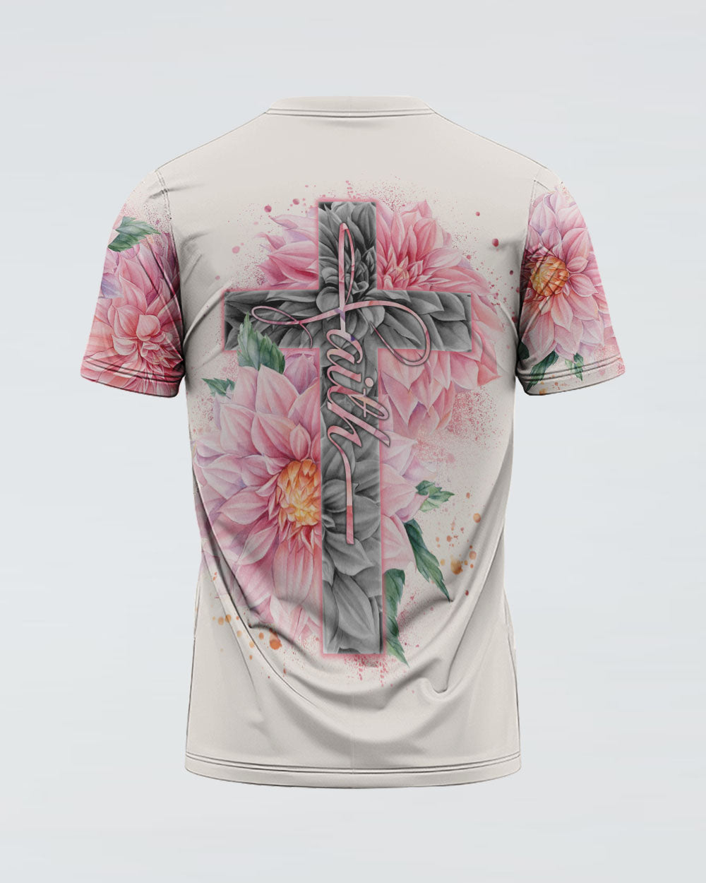 Dahlia Cross Faith Women's Christian Tshirt
