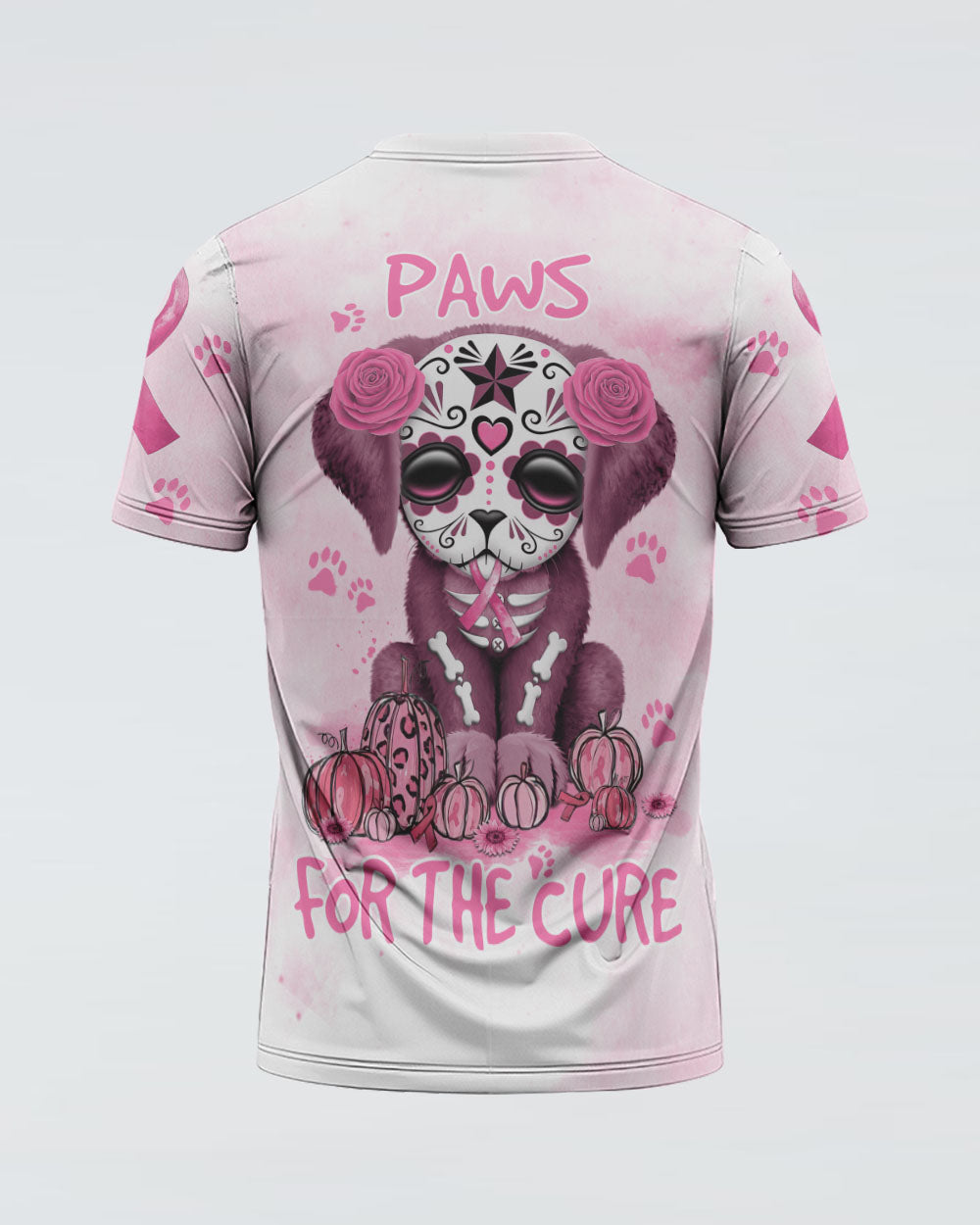 Paws For The Cure Dog Women's Breast Cancer Awareness Tshirt