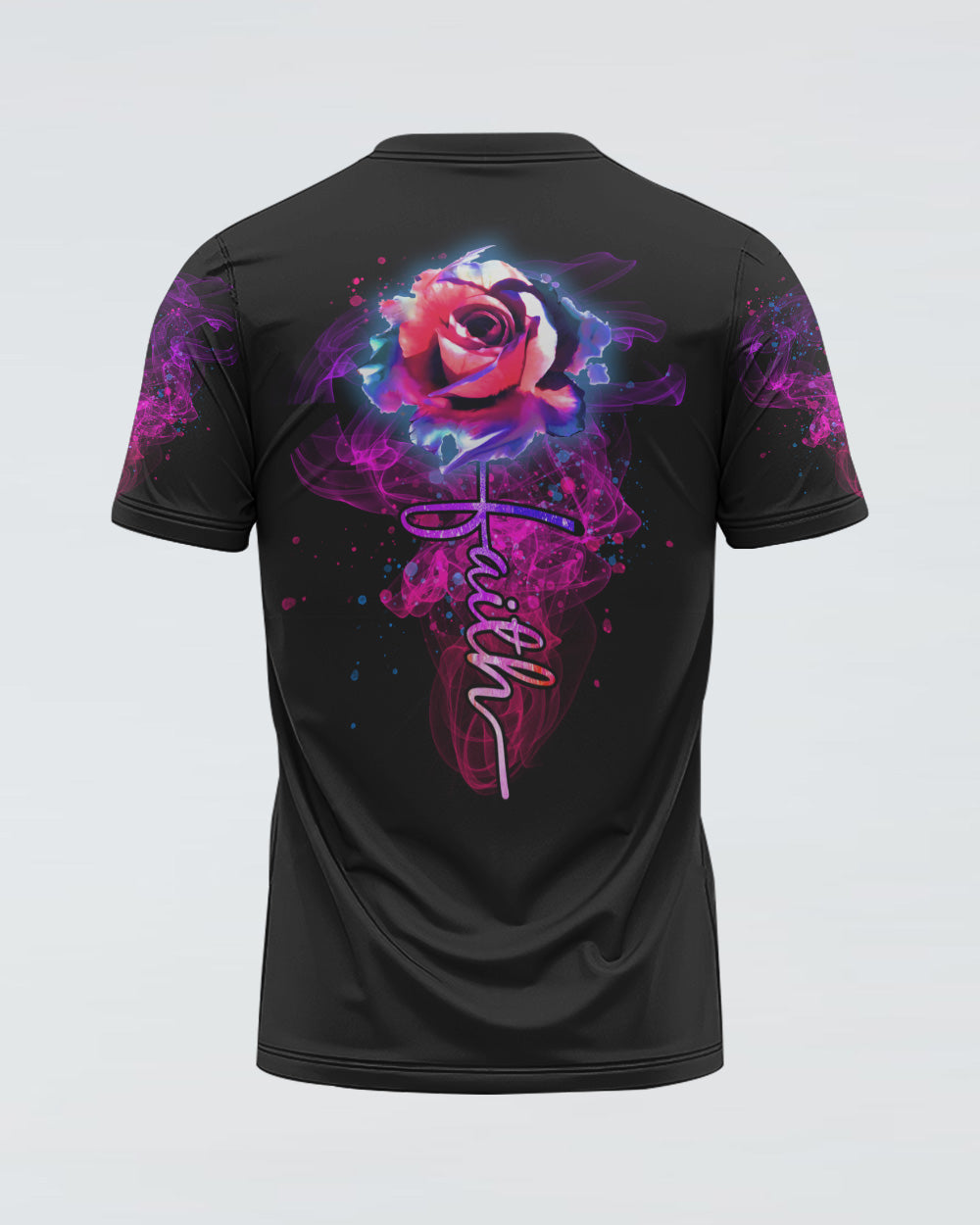 Faith Watercolor Rose Women's Christian Tshirt