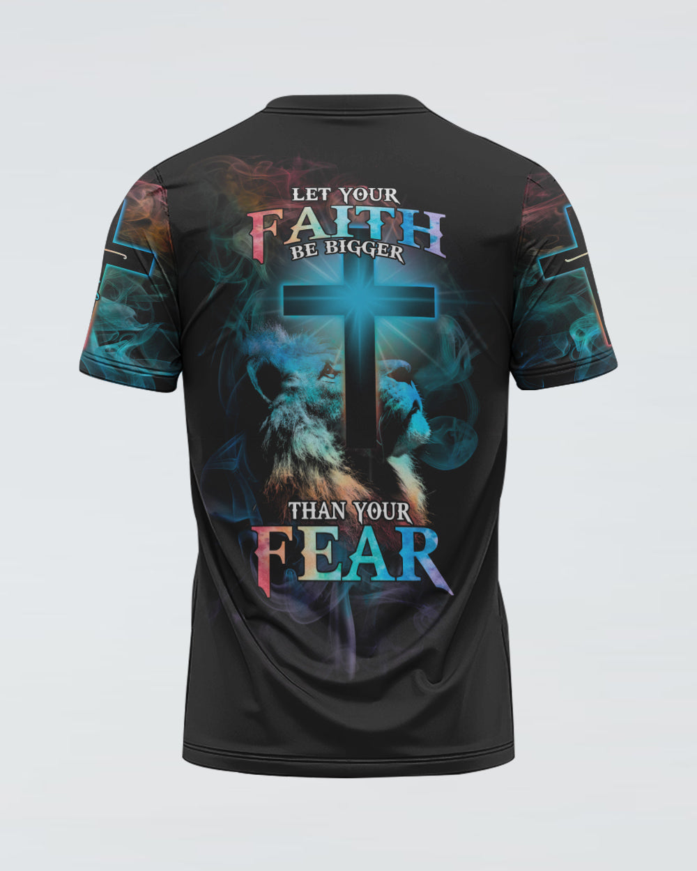 Let Your Faith Bigger Than Your Fear Lion Women's Christian Tshirt
