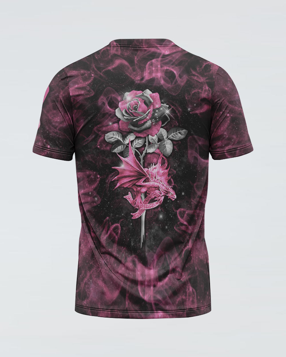 Rose Dragon Women's Breast Cancer Awareness Tshirt