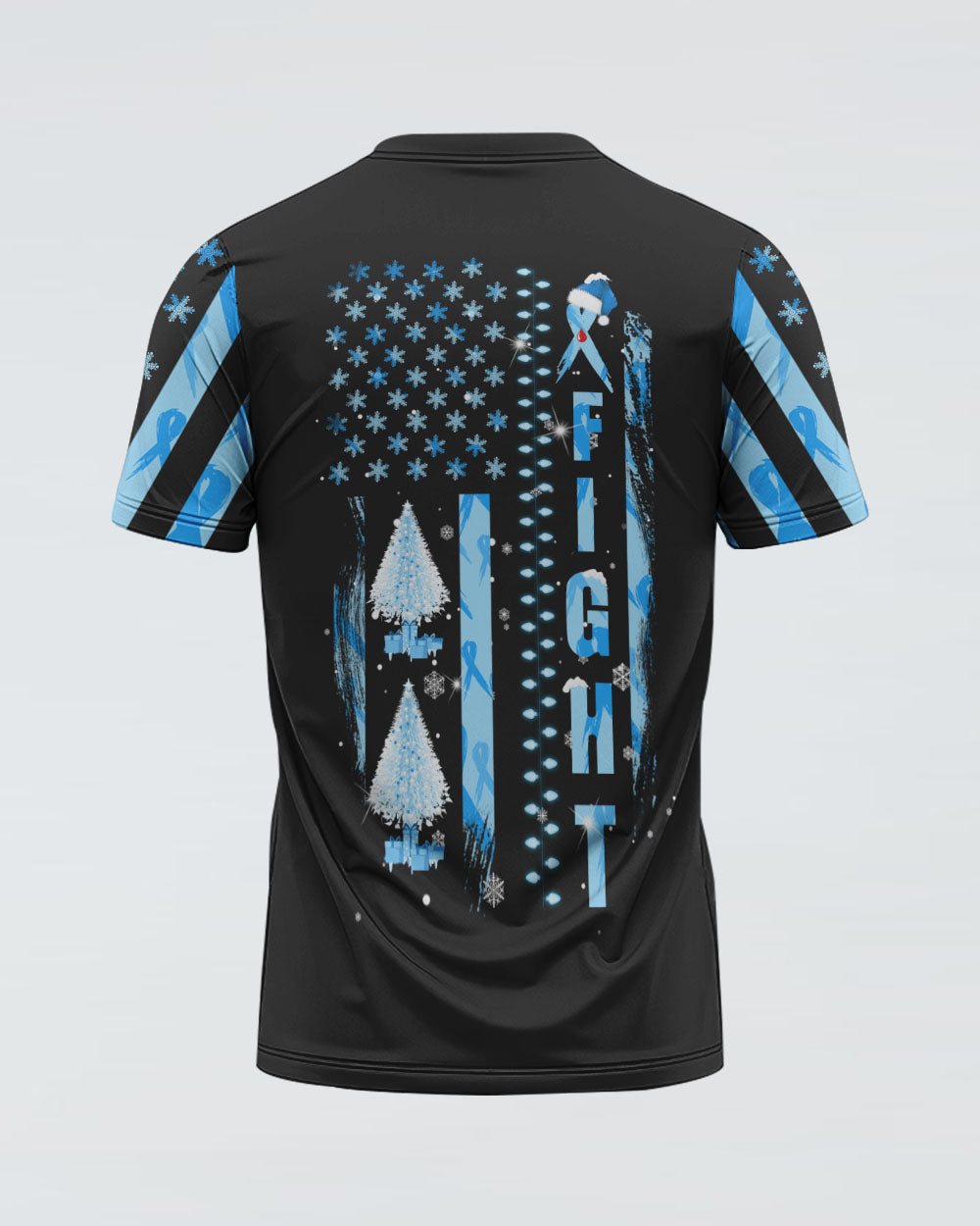 Fight Christmas Flag Women's Diabetes Awareness Tshirt