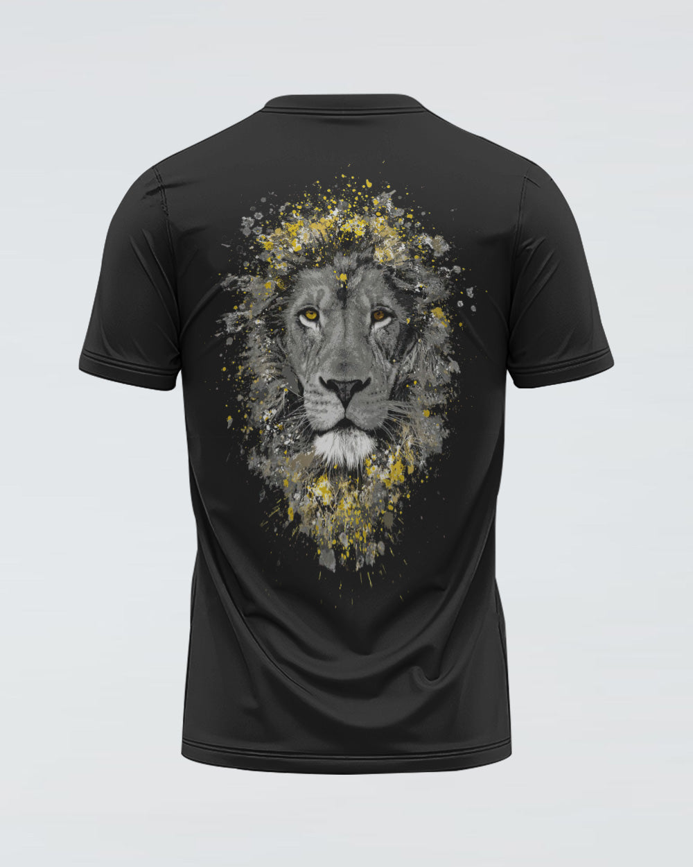 Faith Hope Love Lion Brush Art Men's Christian Tshirt