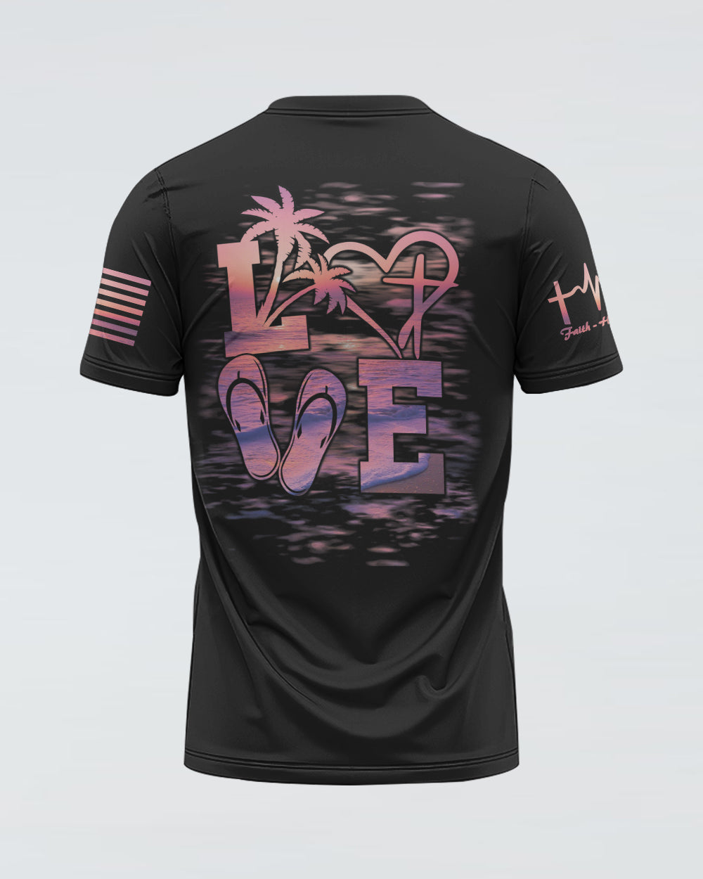 Love Beach Sunset Women's Christian Tshirt