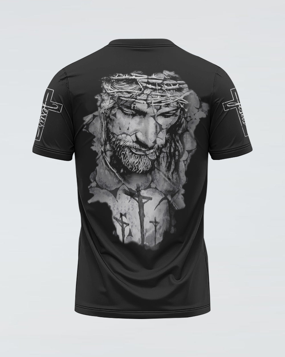 Dad Jesus Black And White Men's Christian Tshirt