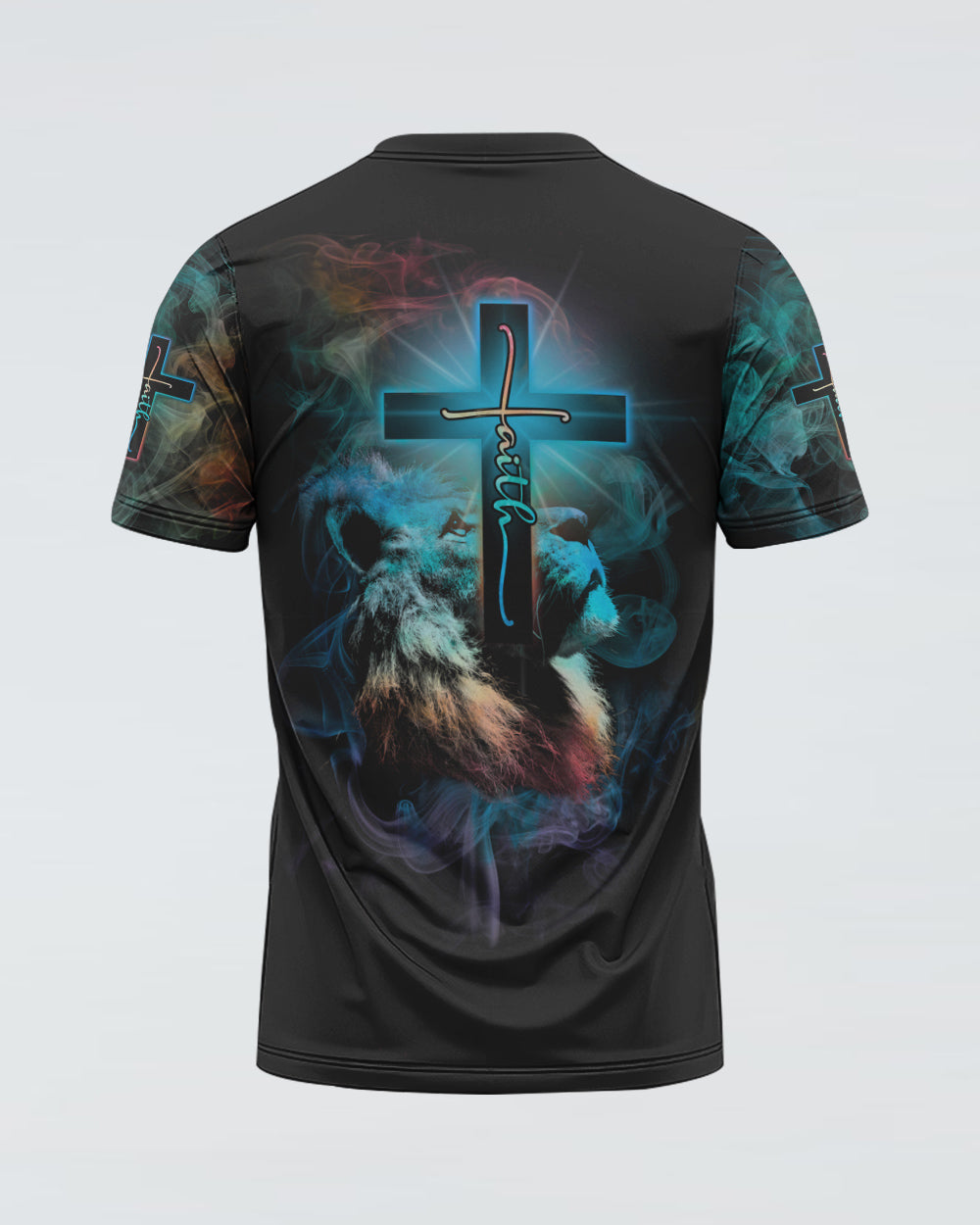 Way Maker Miracle Worker Lion Cross Smoke Women's Christian Tshirt