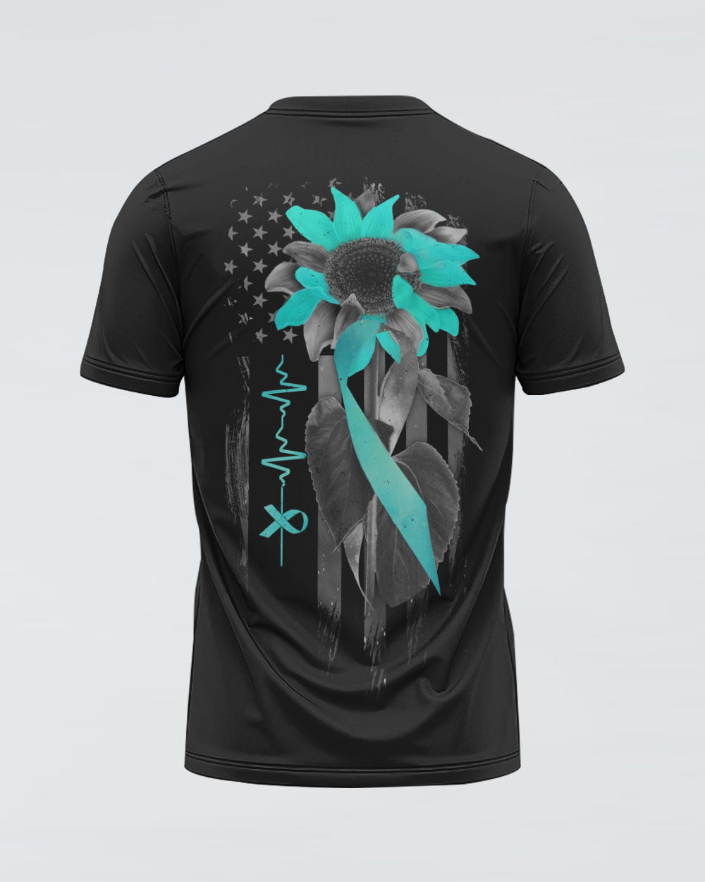 Sunflower Flag Women's Ovarian Cancer Awareness Tshirt