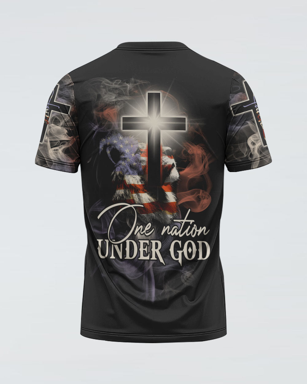 One Nation Under God Lion Light Women's Christian Tshirt