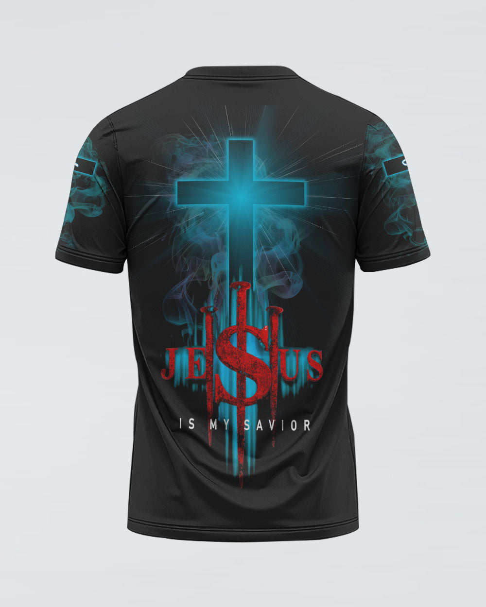 Jesus Is My Savior Cross Light Smoke Women's Christian Tshirt