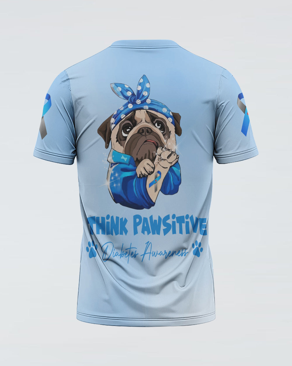 Think Pawsitive Dog Women's Diabetes Awareness Tshirt