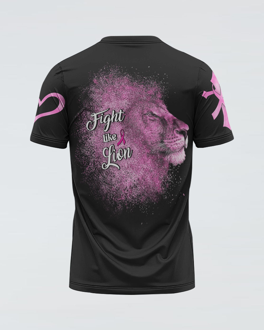 Fight Like Lion Women's Breast Cancer Awareness Tshirt