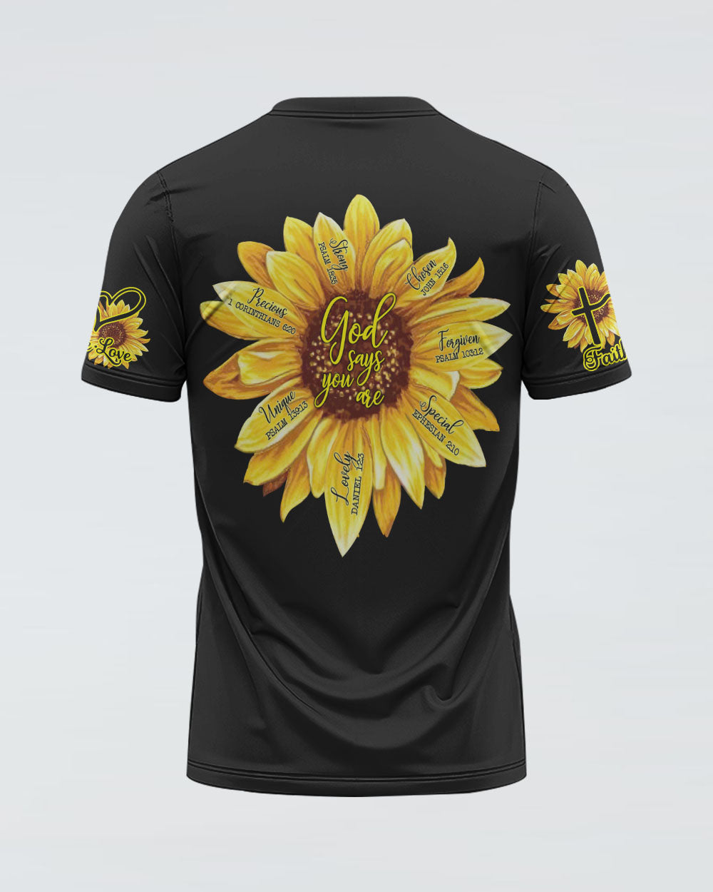 God Says You Are Sunflower Women's Christian Tshirt