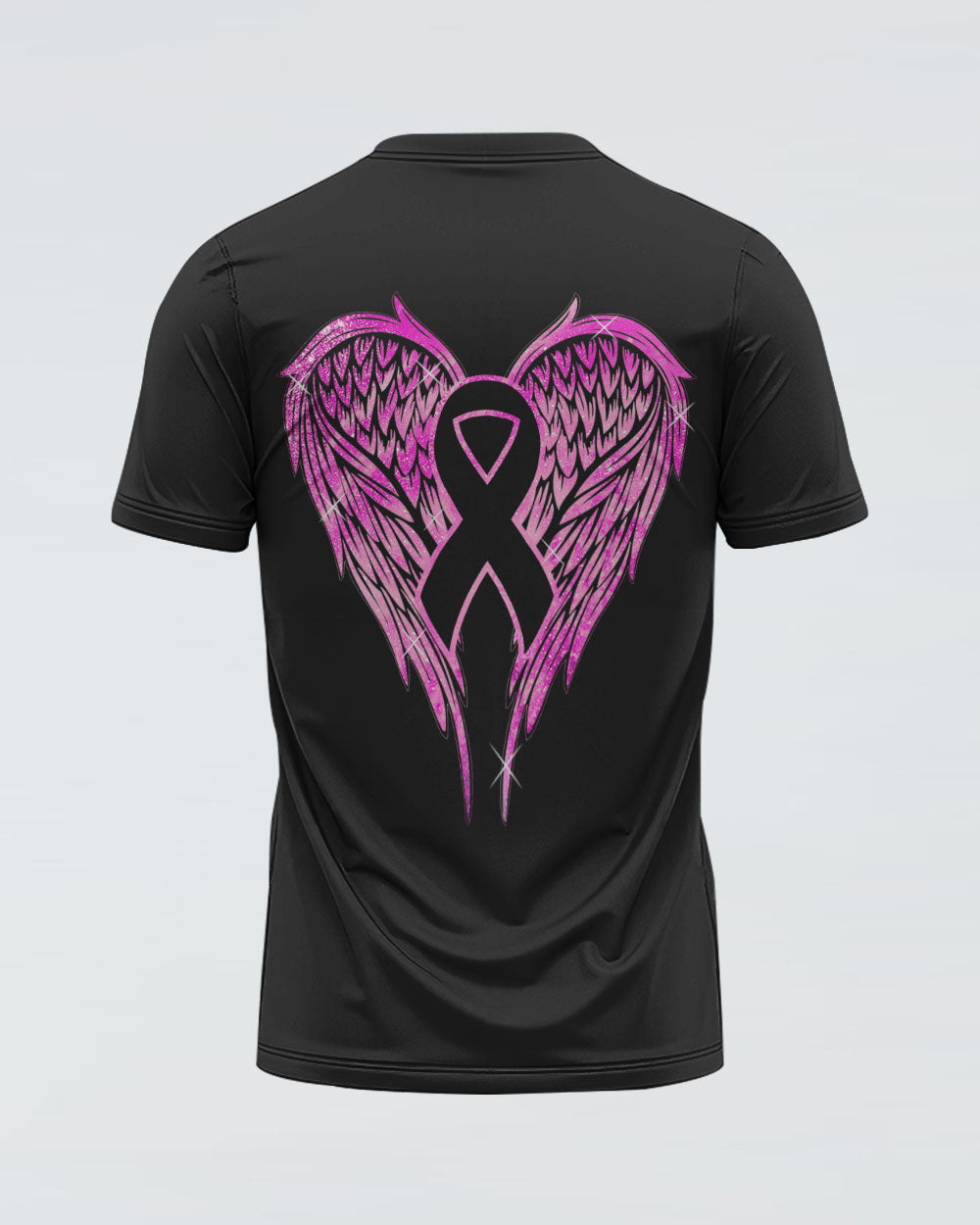 Wings Ribbon Spakle Women's Breast Cancer Awareness Tshirt