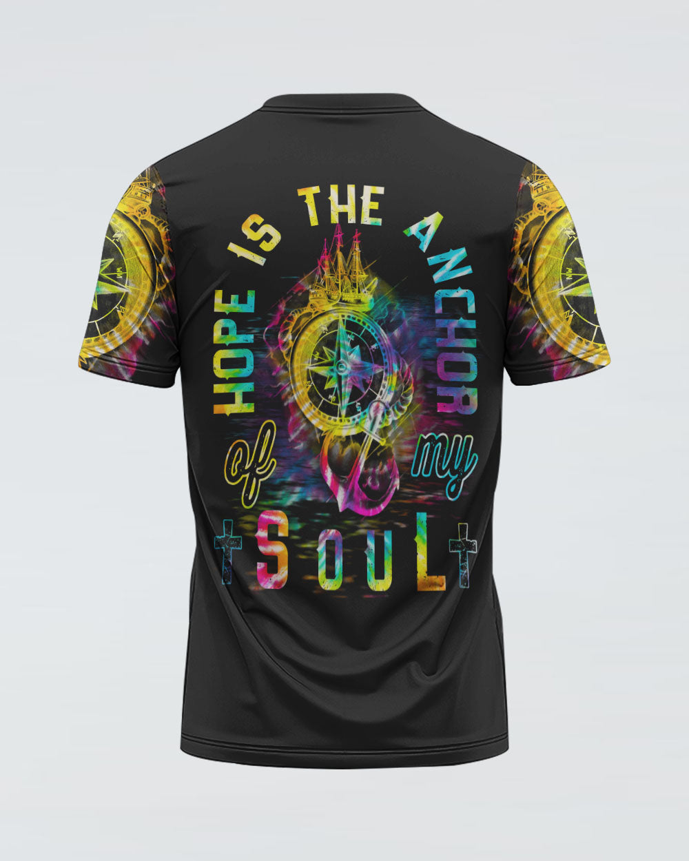 Hope Is The Anchor Of My Soul Colorful Tie Dye Women's Christian Tshirt
