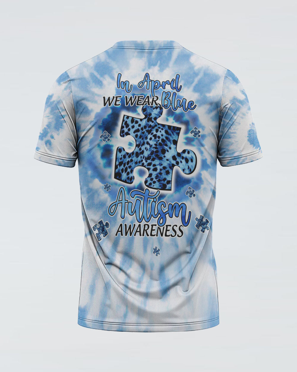 In April We Wear Blue Women's Autism Awareness Tshirt