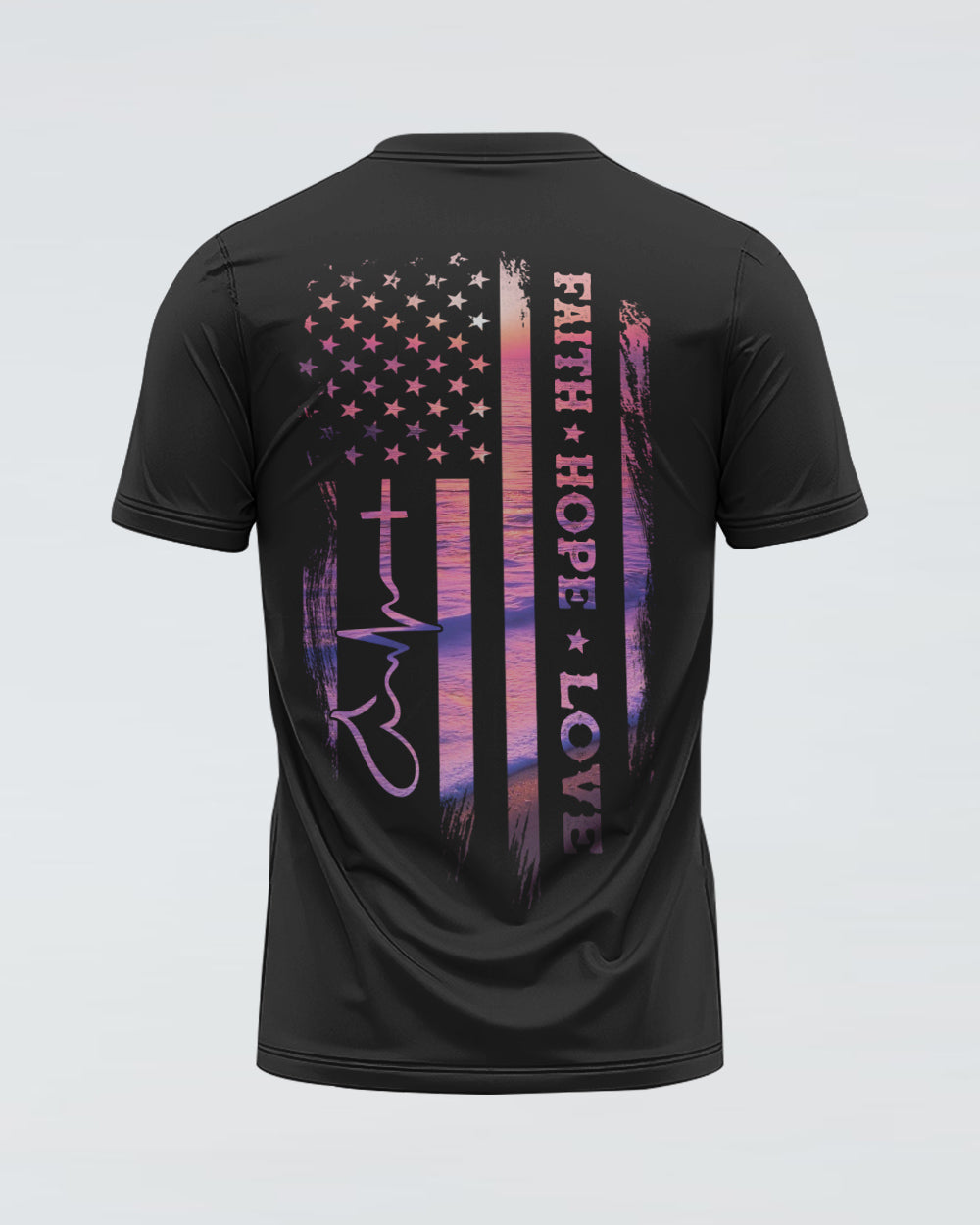 Faith Hope Love Beach Flag Women's Christian Tshirt