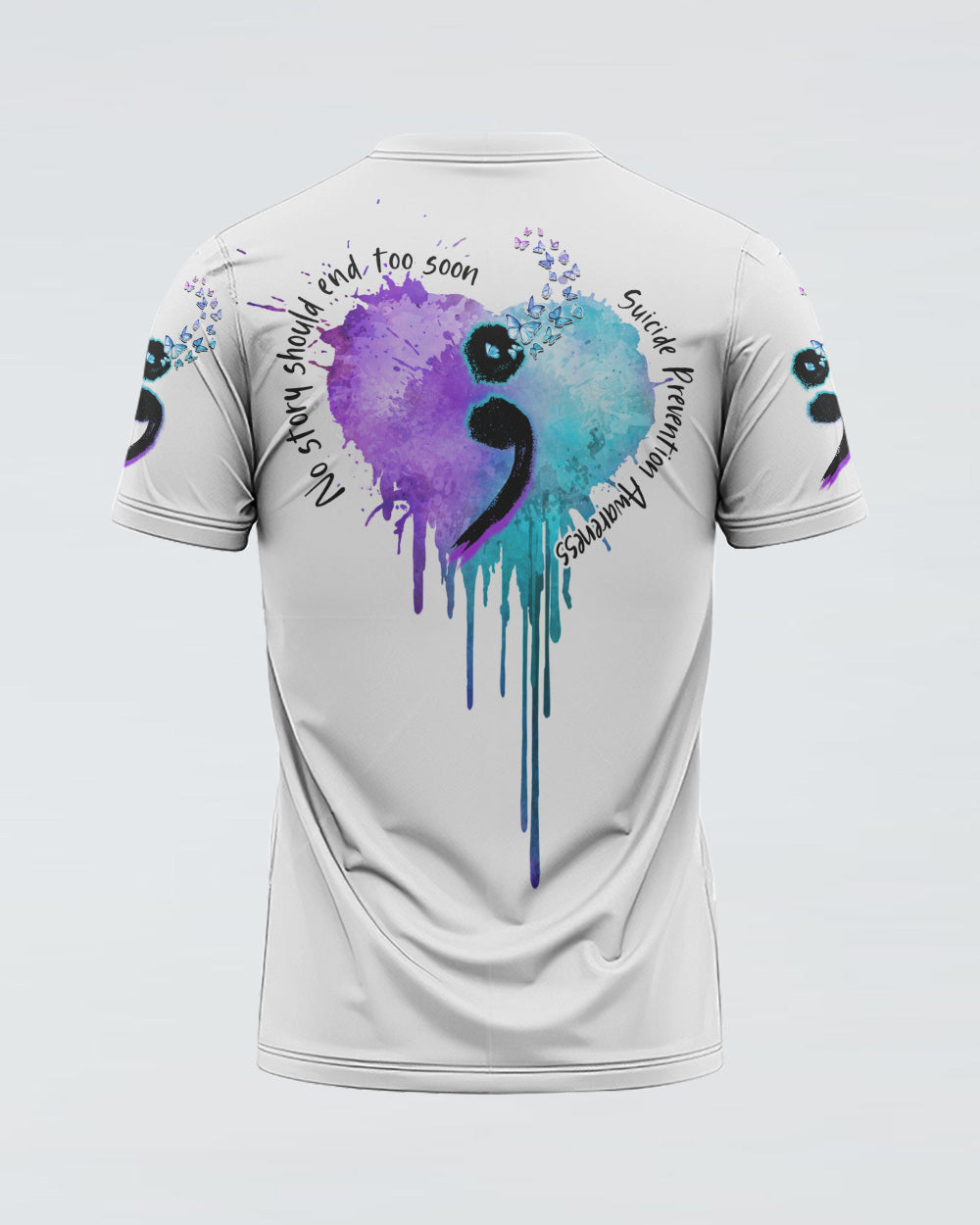 No Story Should End Too Soon Heart Women's Suicide Prevention Awareness Tshirt