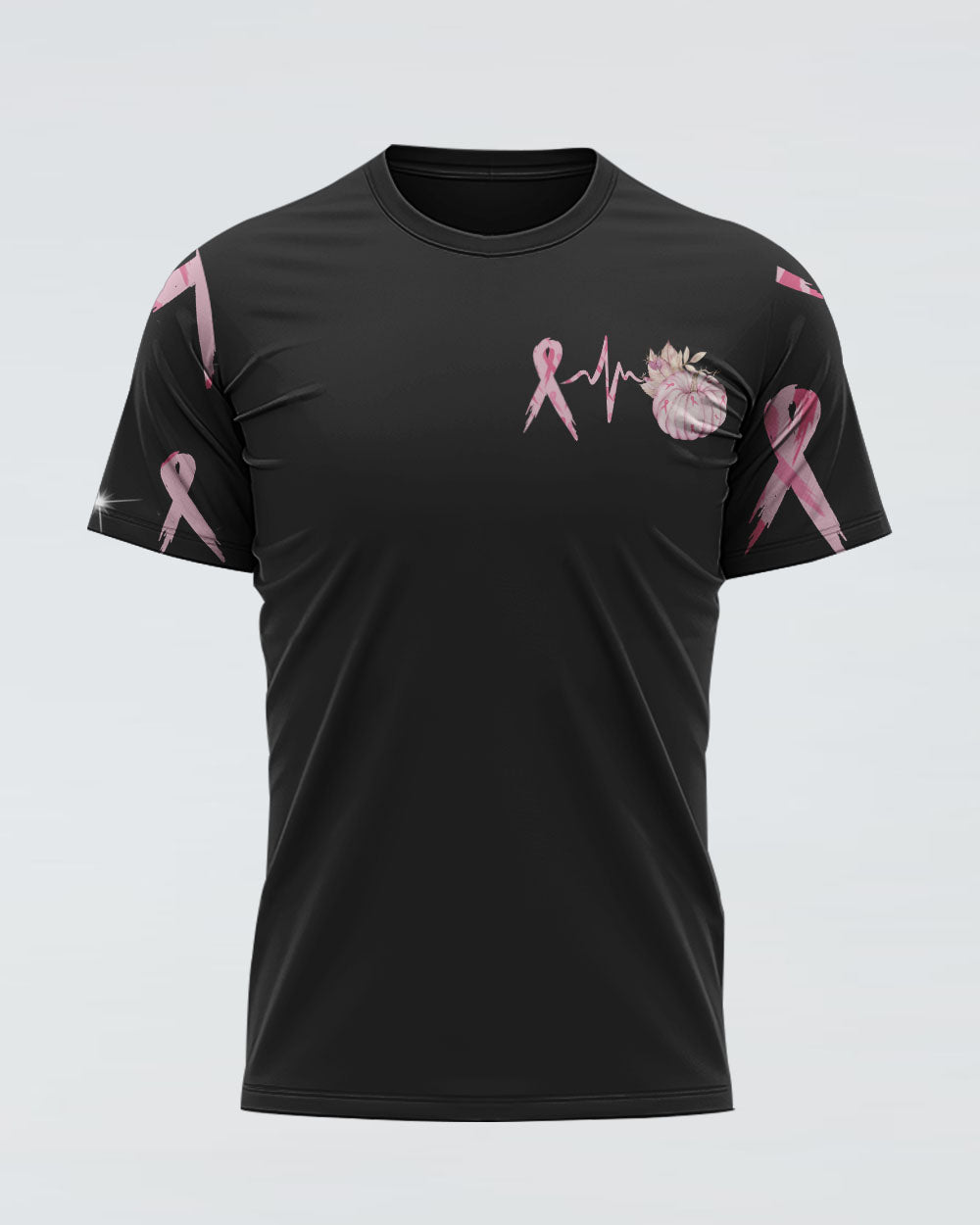 Fight Ribbon Flag Halloween Women's Breast Cancer Awareness Tshirt