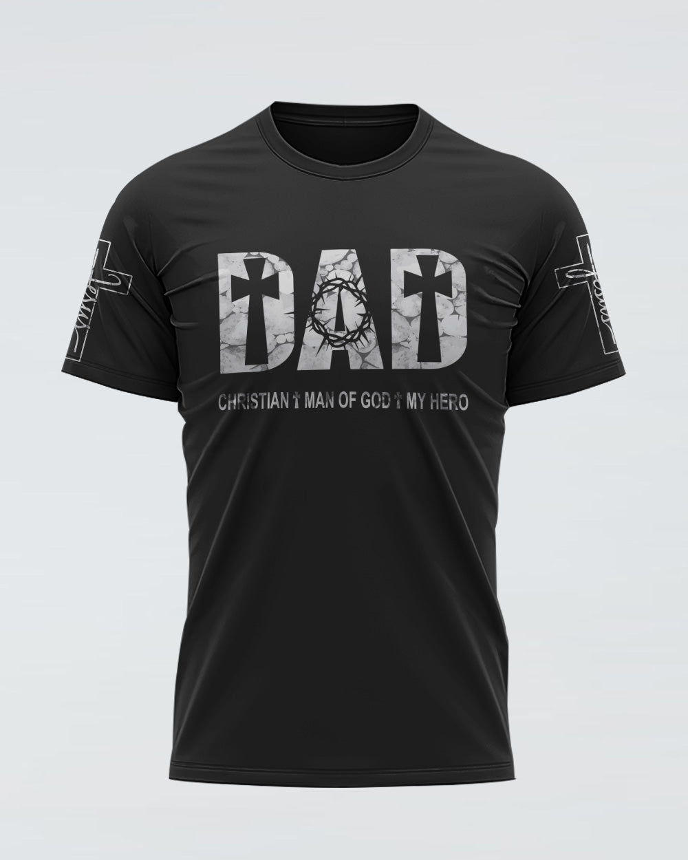 Dad Jesus Black And White Men's Christian Tshirt