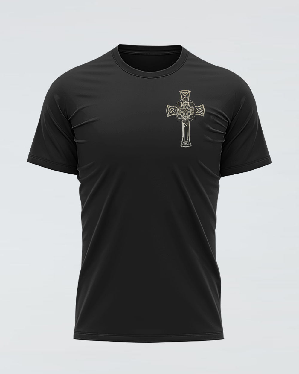 Irish By Blood American By Birth Wings Cross Men's Christian Tshirt