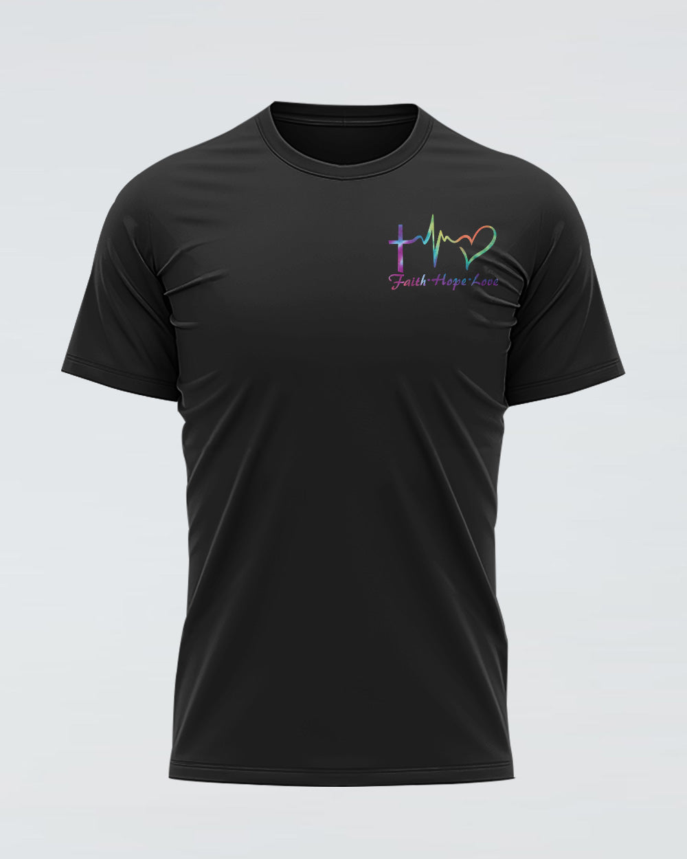 Faith Over Fear Wings Colorful Women's Christian Tshirt