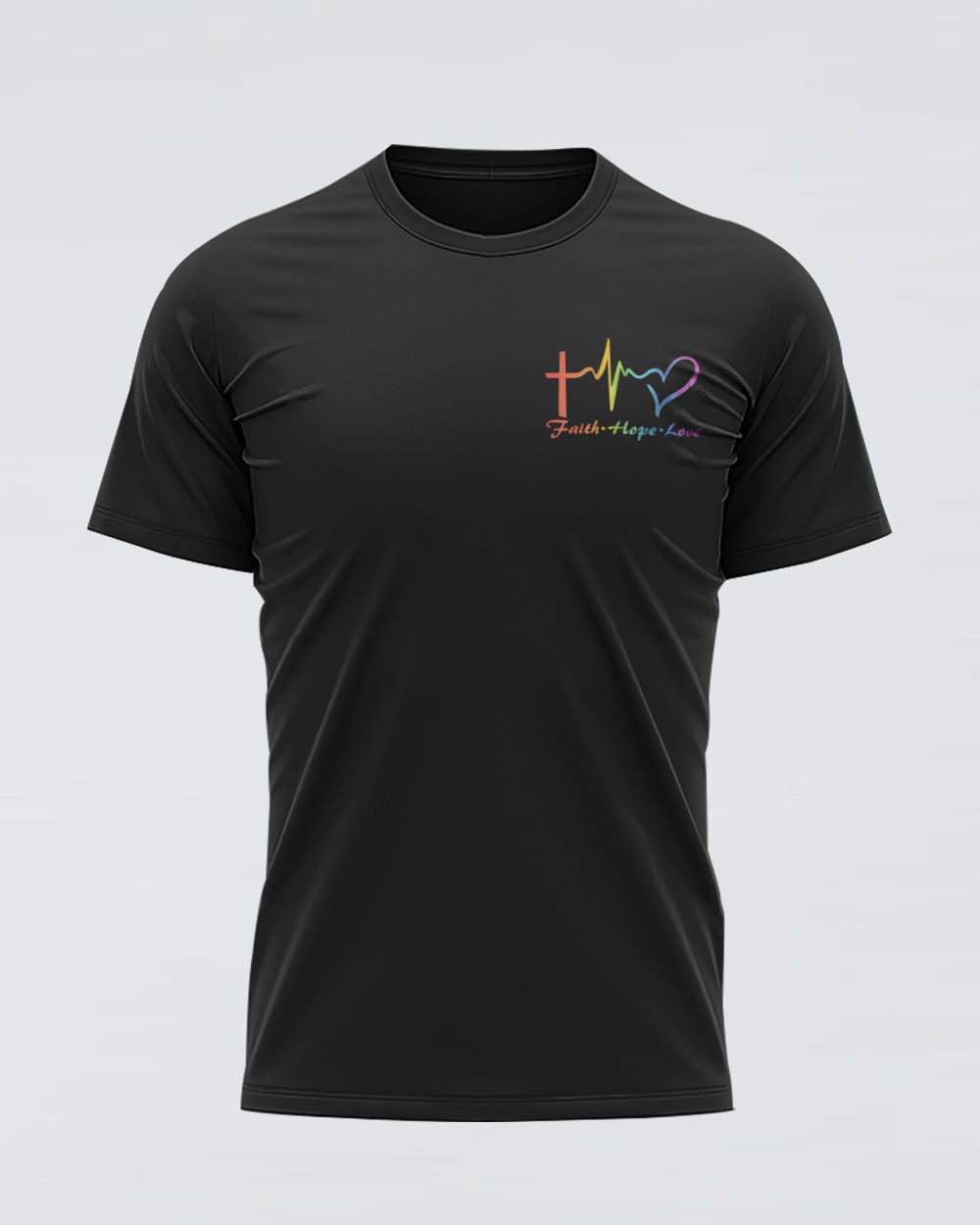 Faith Hope Love Rainbow Sunflower Flag Women's Christian Tshirt