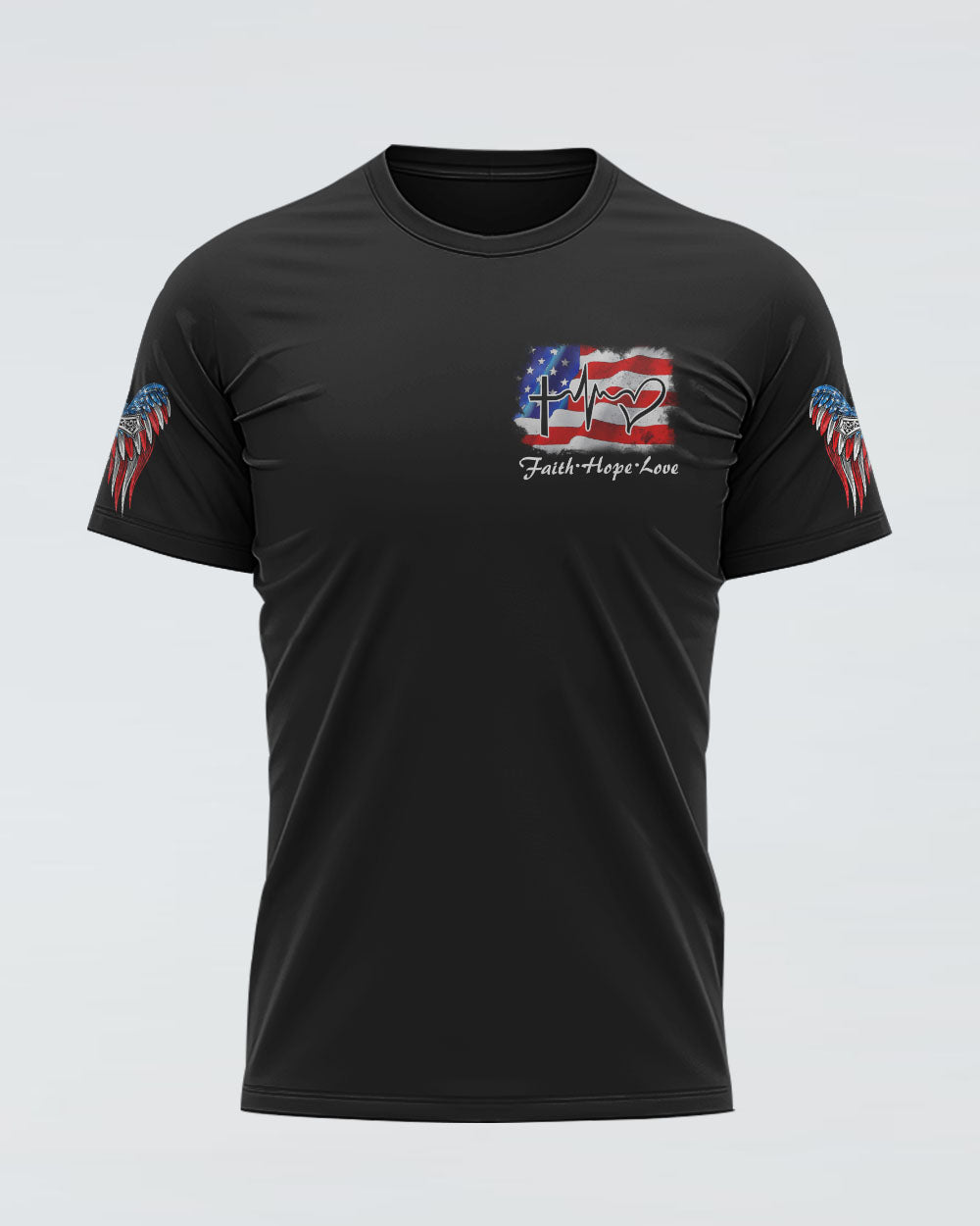 Sorry If My Patriotism Offends You Trust Me Your Lack Of Spine Wings Men's Christian Tshirt