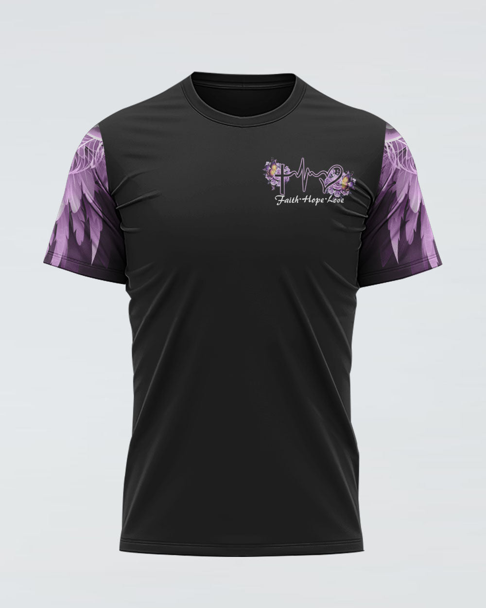 Butterfly Purple Rose Faith Women's Christian Tshirt
