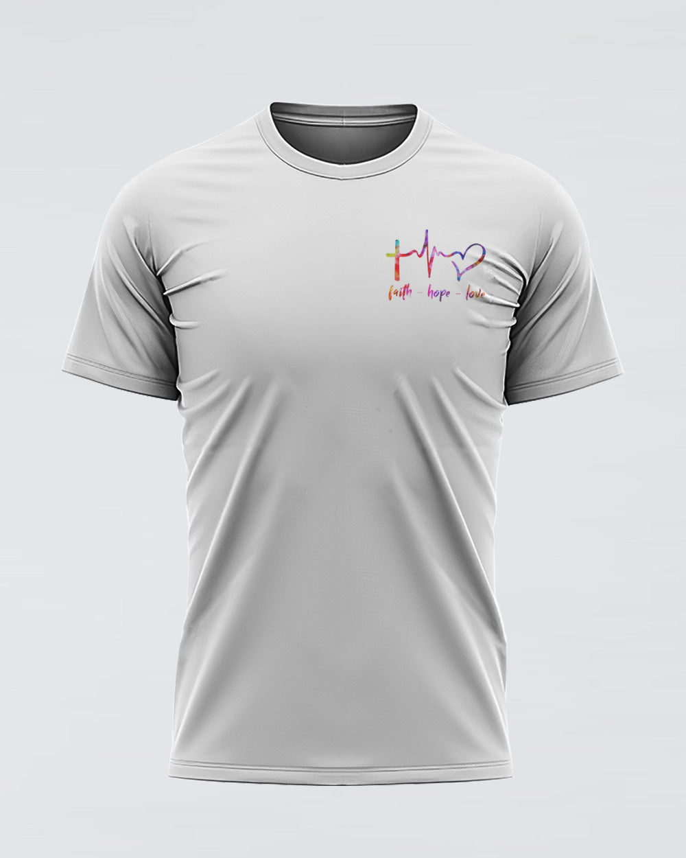 Cross Faith Leopard White Women's Christian Tshirt