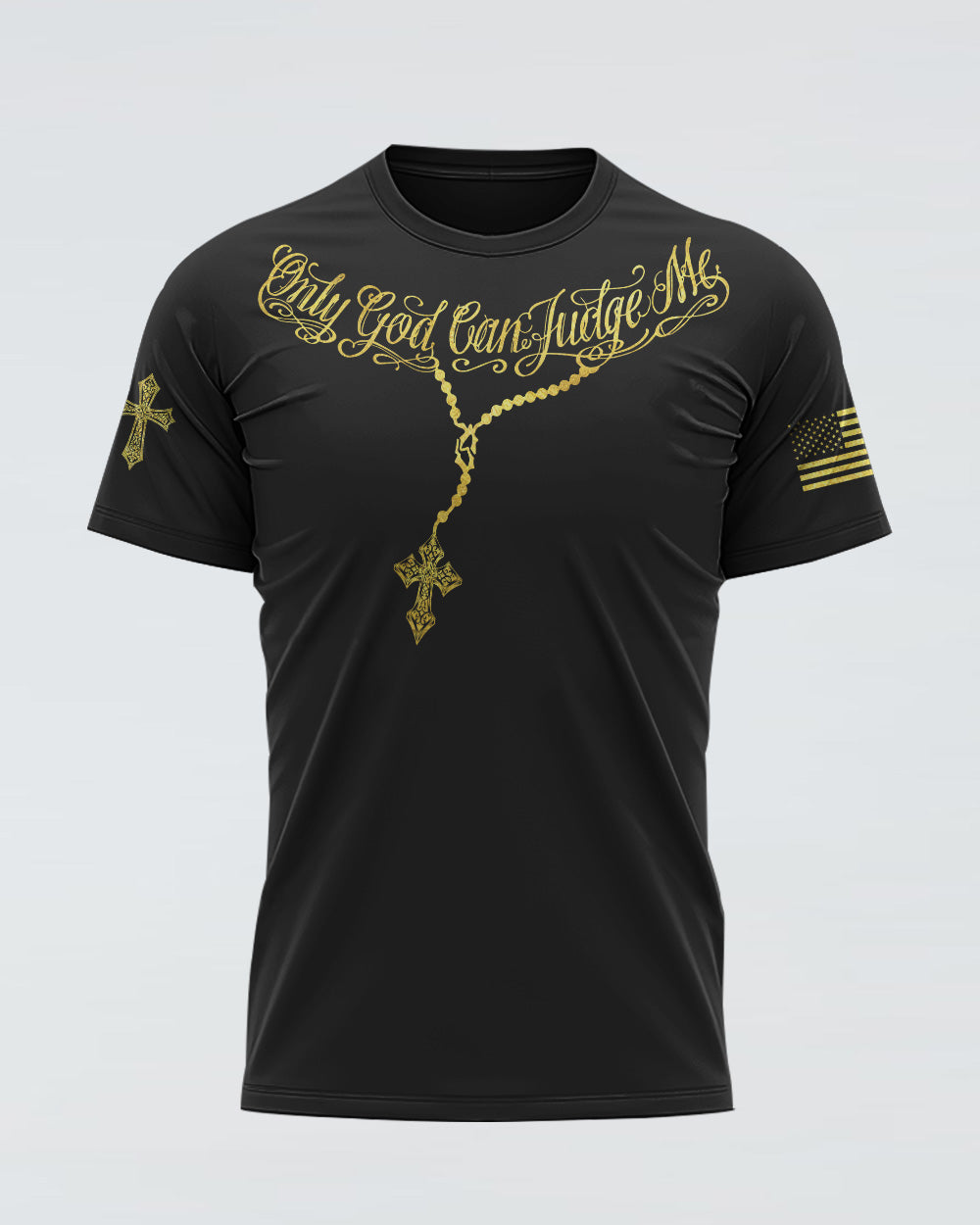 Only God Can Judge Me One Nation Under God Cross Flag Women's Christian Tshirt