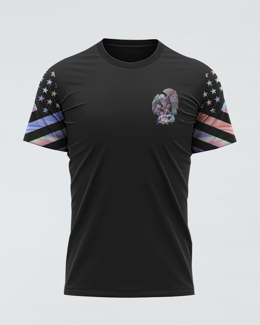 Eagle Back The Brave Holo Flag Women's Christian Tshirt