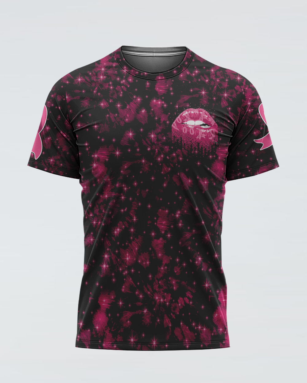 Don't Judge What You Don't Understand Pink Ribbon Lip Women's Breast Cancer Awareness Tshirt