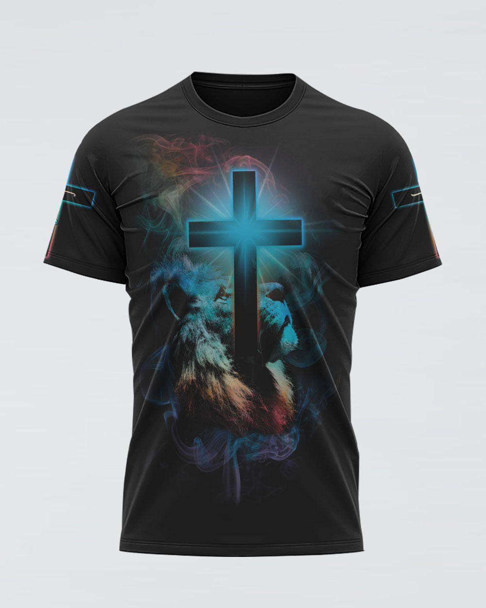 Jesus Is My God My King My Lord Colorful Lion Women's Christian Tshirt