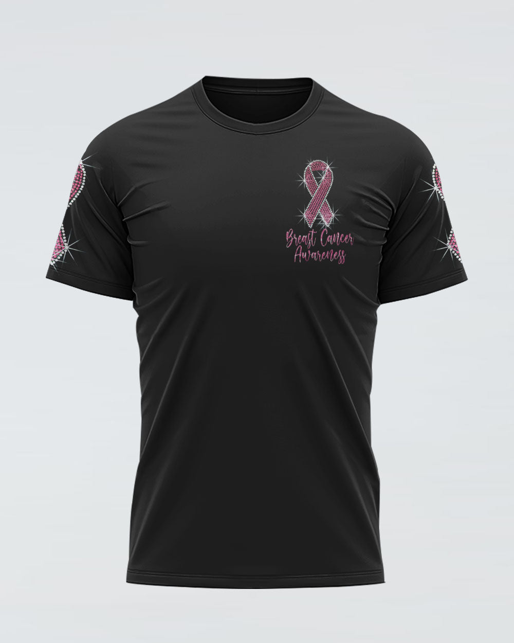 Sparkle Wings Pink Ribbon Women's Breast Cancer Awareness Tshirt