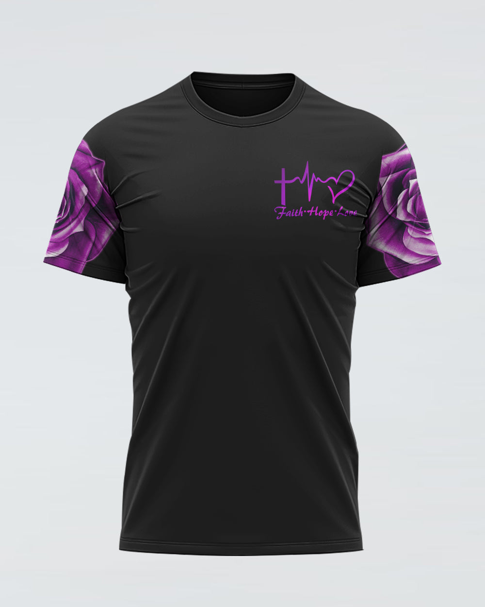 Faith Purple Rose Women's Christian Tshirt