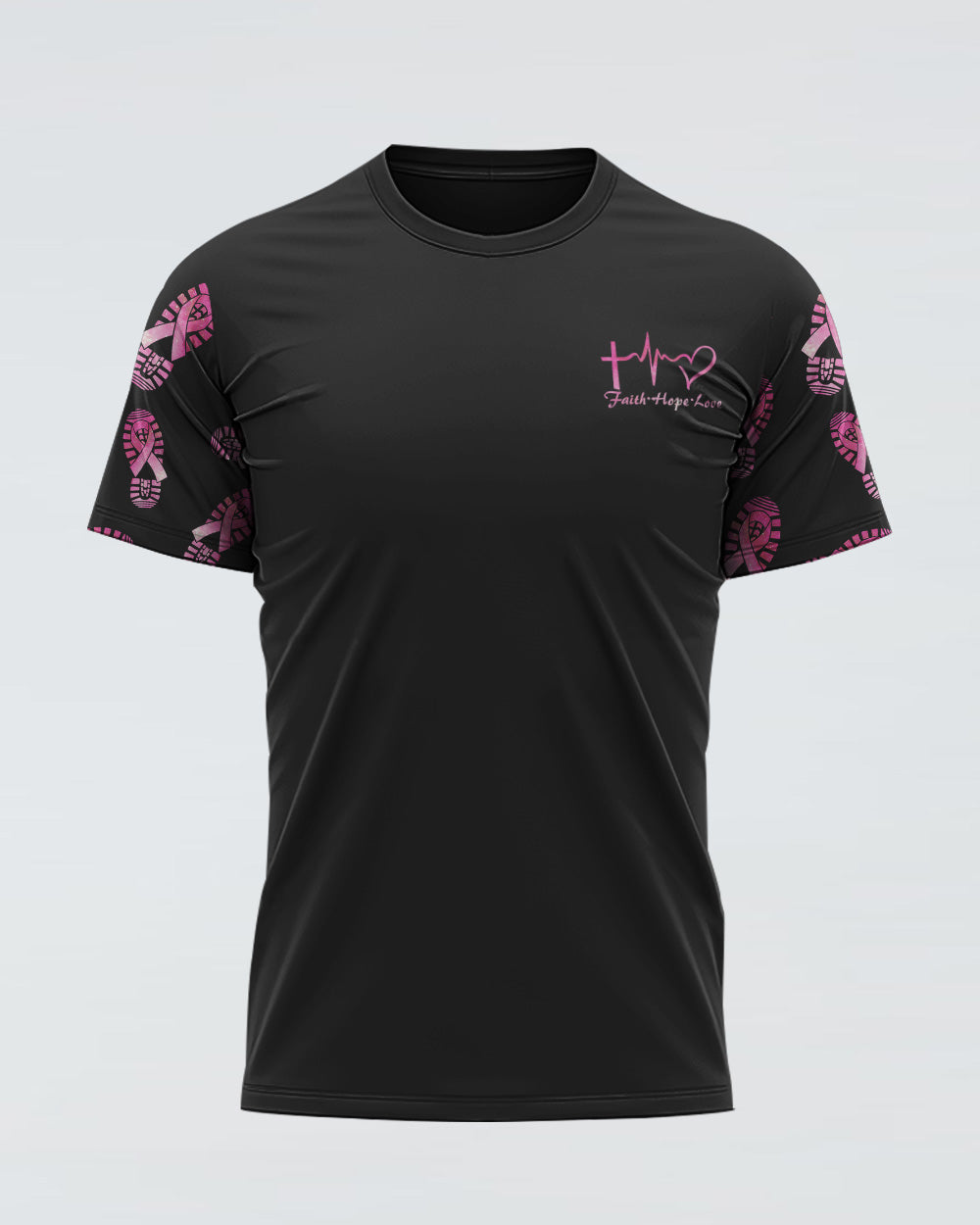 Walk By Faith Not By Sight Smoke Women's Breast Cancer Awareness Tshirt