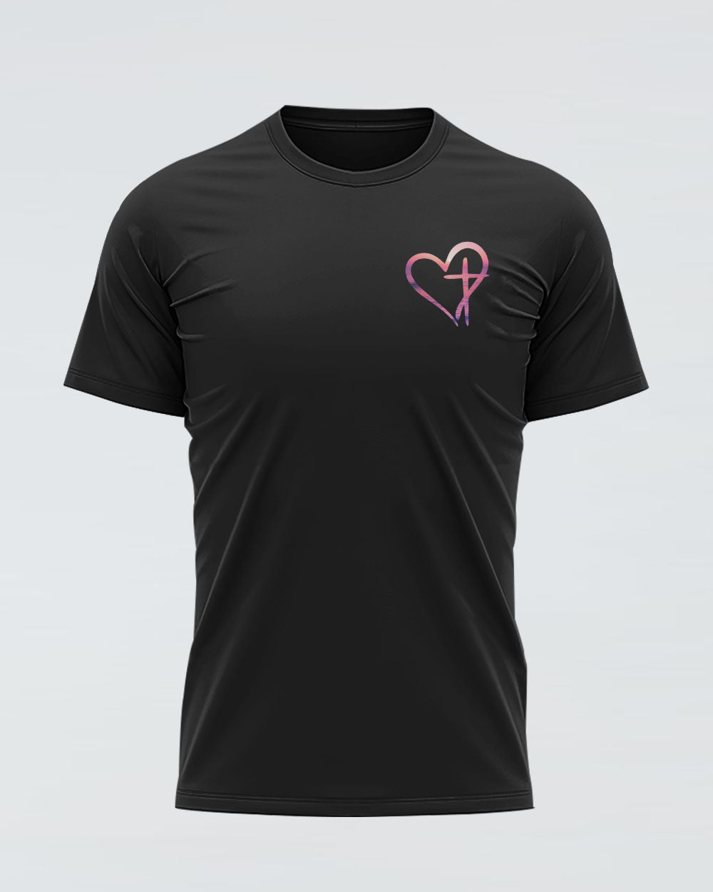 Faith Cross Pink Sunset Beach Women's Christian Tshirt