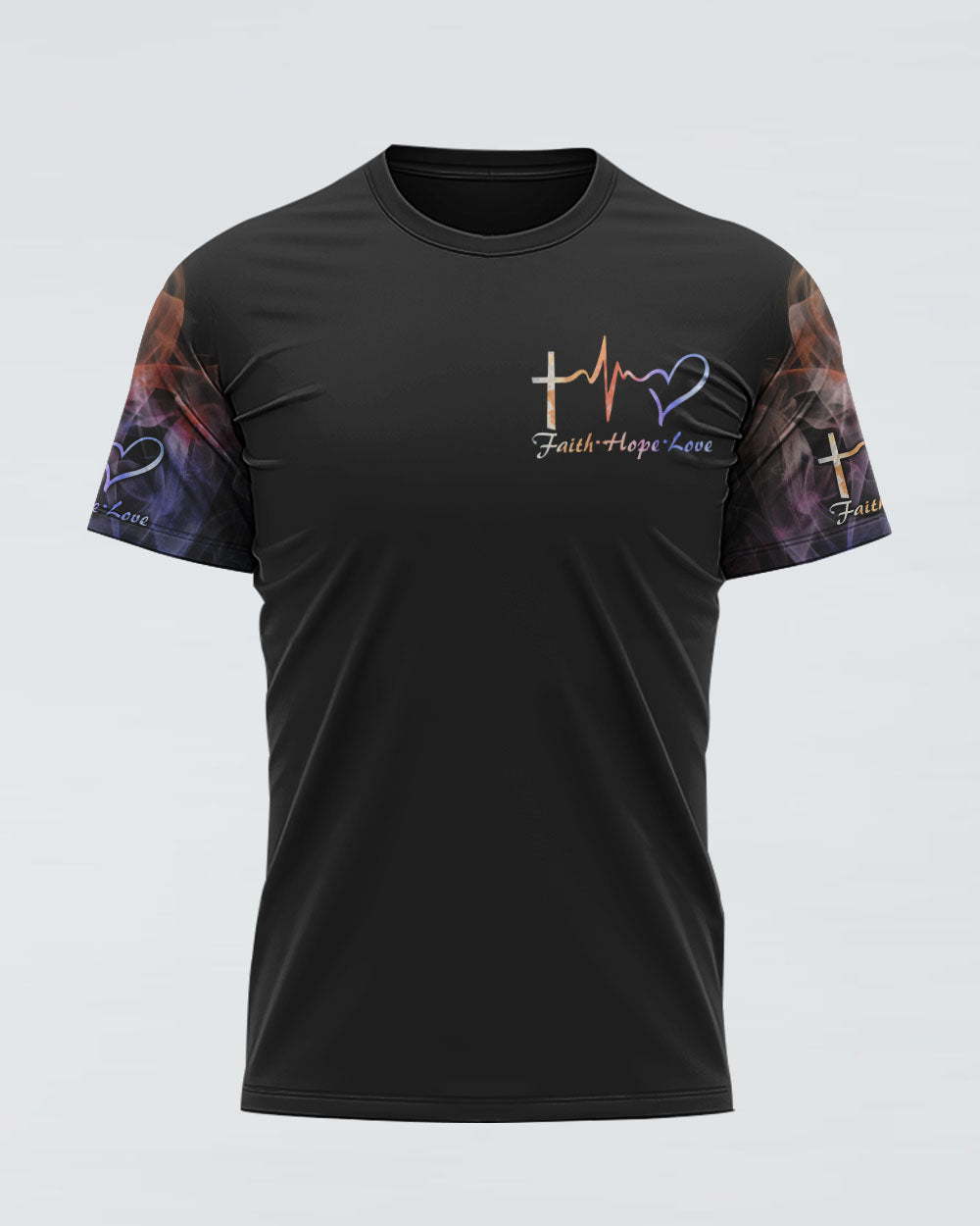 Walk By Faith Not By Sight Lion Cross Women's Christian Tshirt