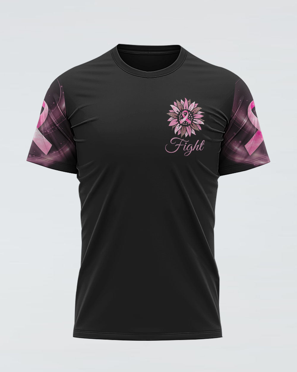 Faith Pink Sunflower Cross Women's Christian Tshirt