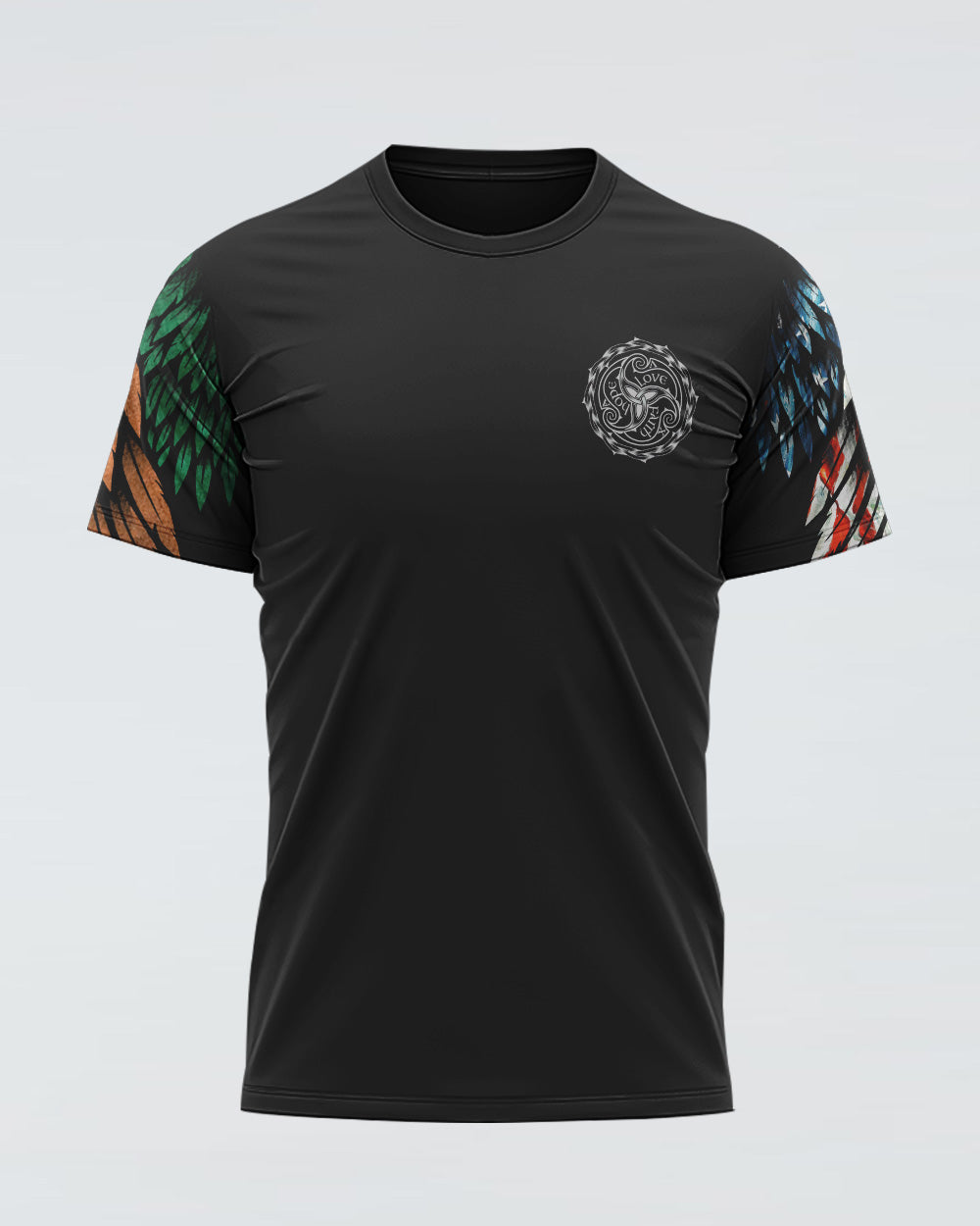 Celtic Cross Wings With Eagle Men's Christian Tshirt