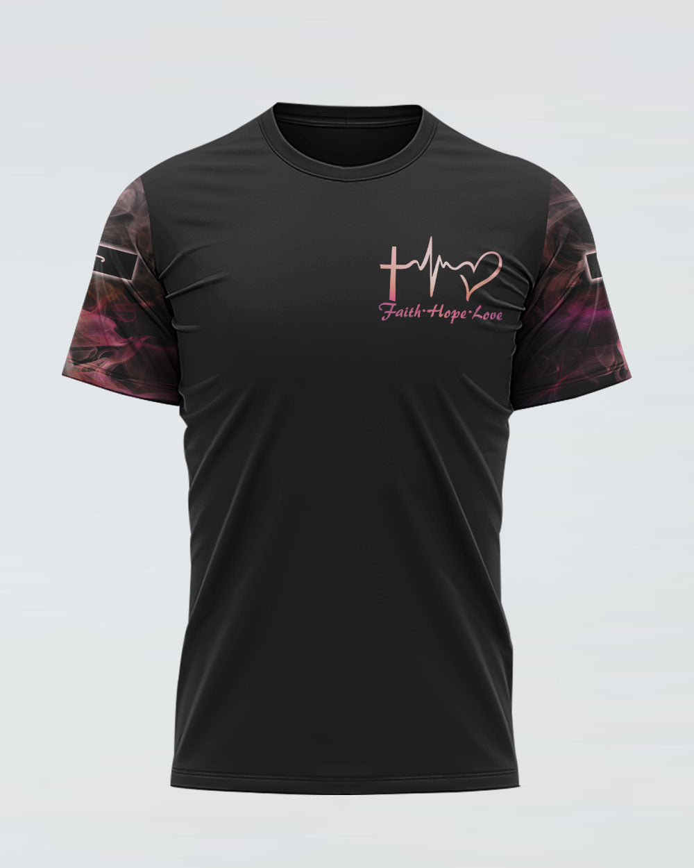 Way Maker Miracle Worker Lion Cross Pink Smoke Women's Christian Tshirt