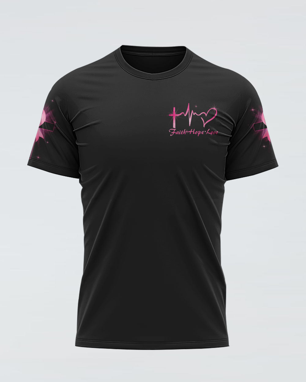 Fight Cross Wings Light Women's Breast Cancer Awareness Tshirt