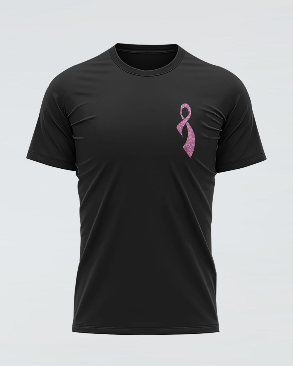 Glitter Fight Ribbon Flag Women's Breast Cancer Awareness Tshirt