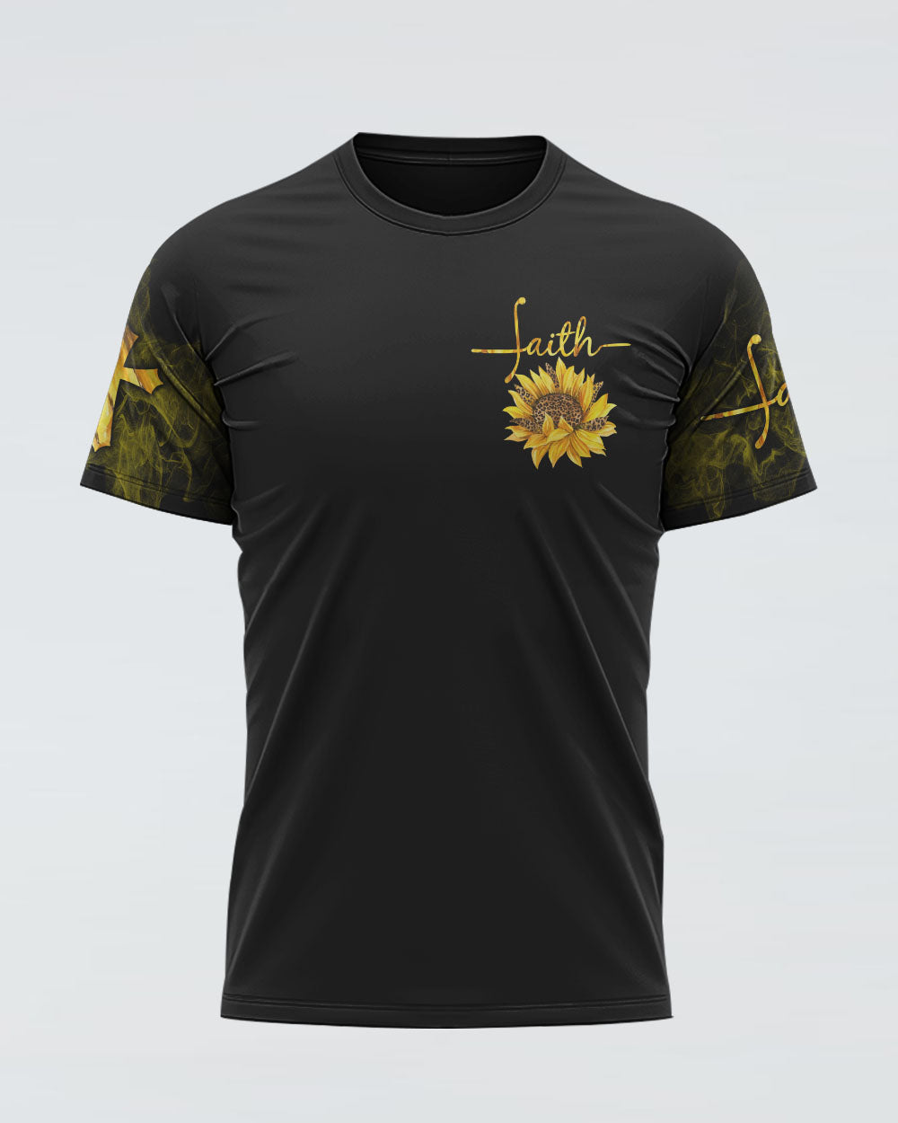 Faith Sunflower Leopard Women's Christian Tshirt
