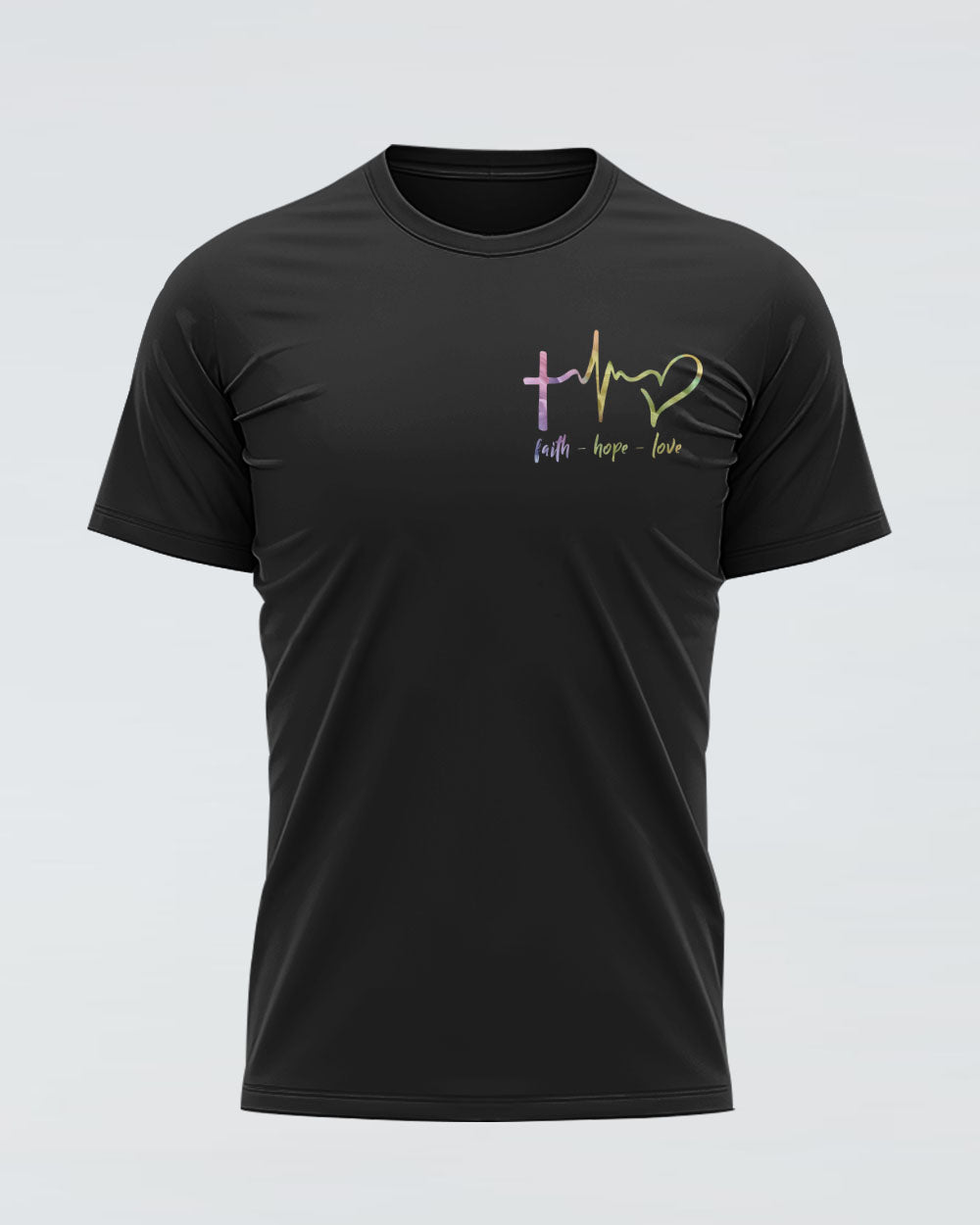 Rainbow Sunflower Cross Faith Flag Women's Christian Tshirt