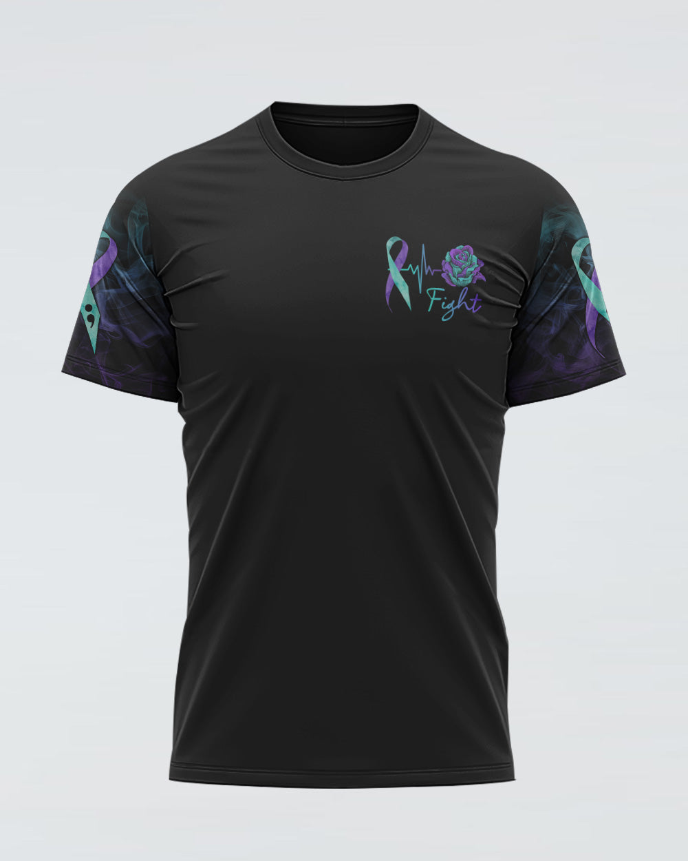 Rose Ribbon Smoke Women's Suicide Prevention Awareness Tshirt